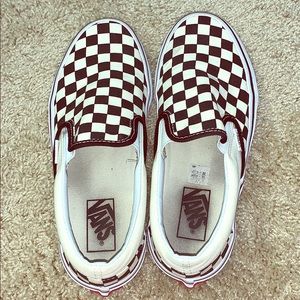 VANS!!! checkerboard slip on shoes!